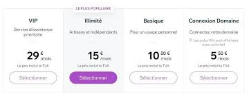 tarif creation site web